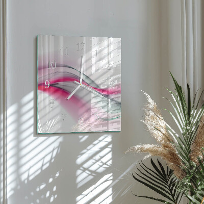 Horloge carrée en verre Abstraction