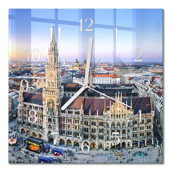 Horloge carrée en verre Horizon