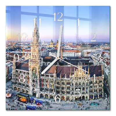 Horloge carrée en verre Horizon