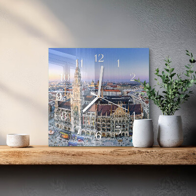 Horloge carrée en verre Horizon