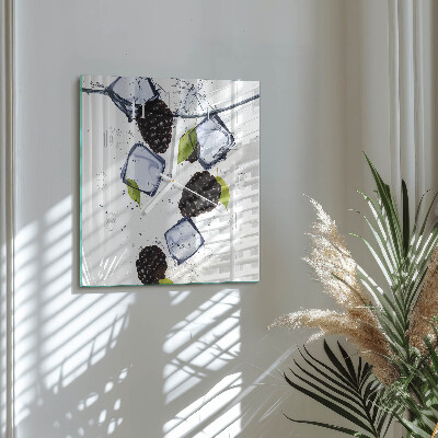 Horloge carrée en verre Mûres