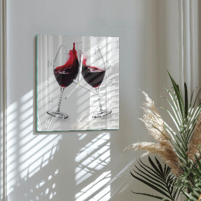 Horloge carrée en verre Vin
