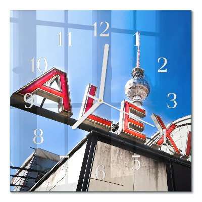 Horloge carrée en verre Place alexandre