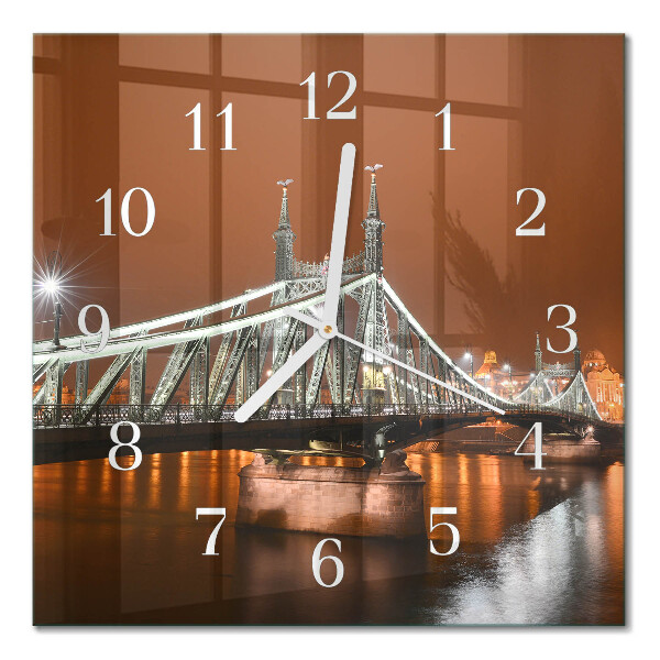 Horloge murale carrée Pont