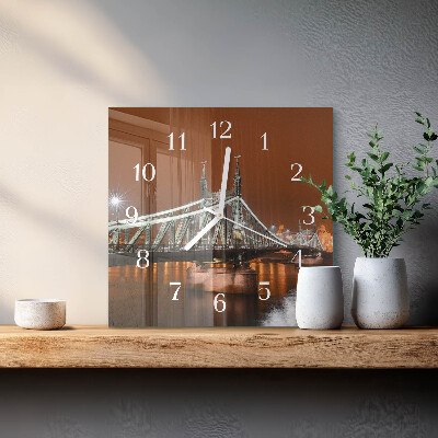 Horloge murale carrée Pont