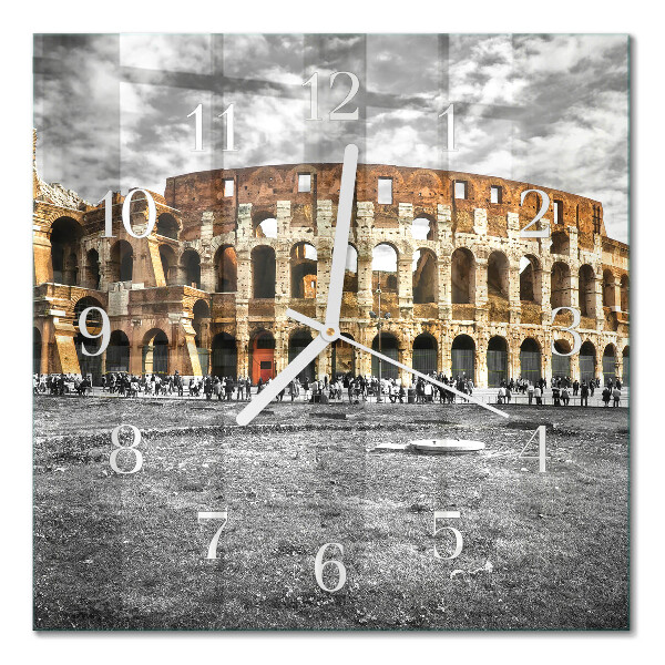 Horloge carrée en verre Colisée