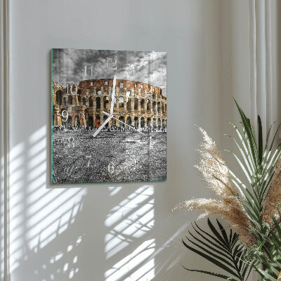 Horloge carrée en verre Colisée