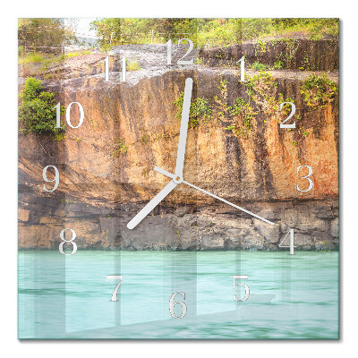 Horloge carrée en verre Falaise