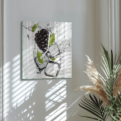 Horloge carrée en verre Mûre