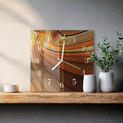 Horloge carrée en verre Abstraction