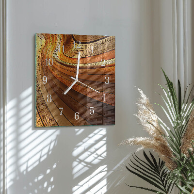 Horloge carrée en verre Abstraction