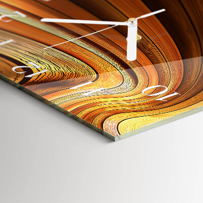 Horloge carrée en verre Abstraction