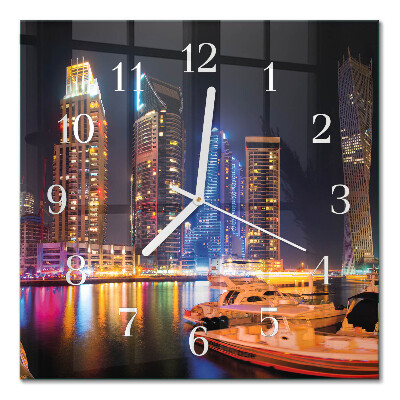 Horloge carrée en verre Horizon