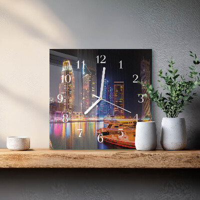 Horloge carrée en verre Horizon