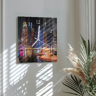 Horloge carrée en verre Horizon