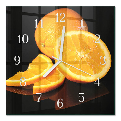 Horloge murale carrée Oranges