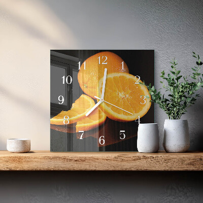 Horloge murale carrée Oranges