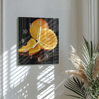 Horloge murale carrée Oranges