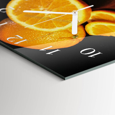 Horloge murale carrée Oranges