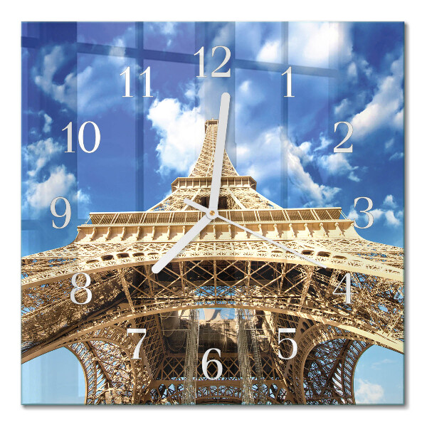 Horloge murale carrée Tour eiffel