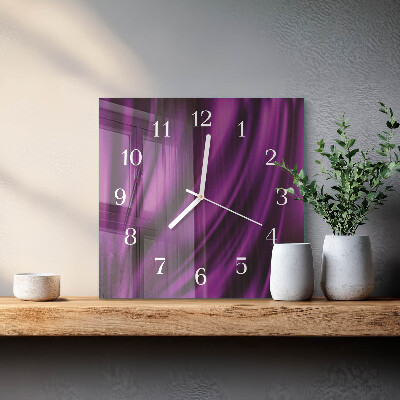Horloge carrée en verre Abstraction