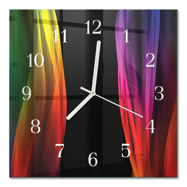 Horloge carrée en verre Abstraction