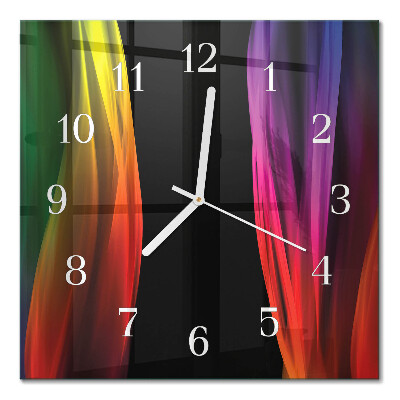 Horloge carrée en verre Abstraction