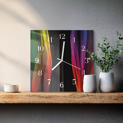 Horloge carrée en verre Abstraction
