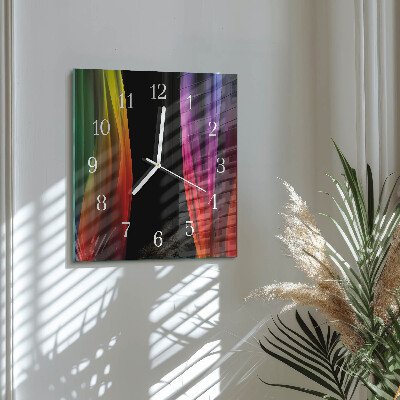 Horloge carrée en verre Abstraction