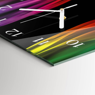 Horloge carrée en verre Abstraction