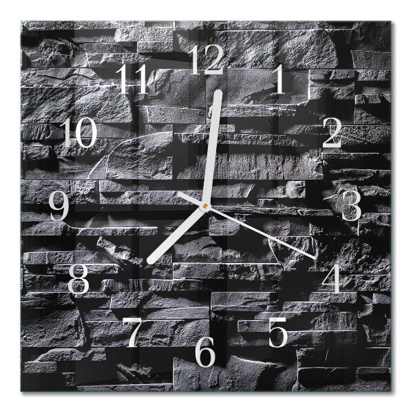 Horloge carrée en verre Pierres