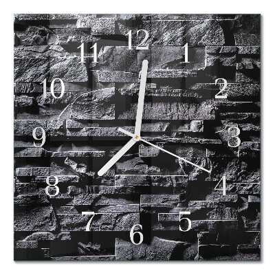 Horloge carrée en verre Pierres
