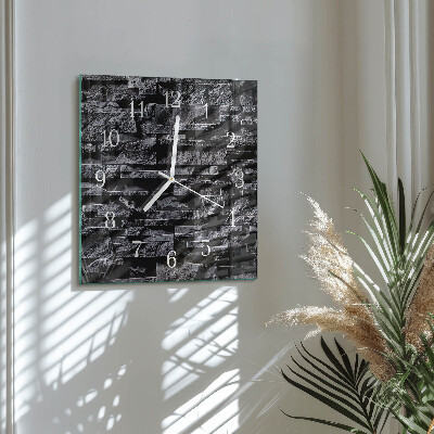 Horloge carrée en verre Pierres