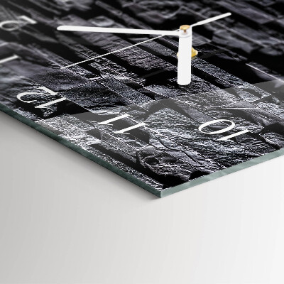 Horloge carrée en verre Pierres