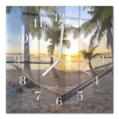 Horloge carrée en verre Hamac