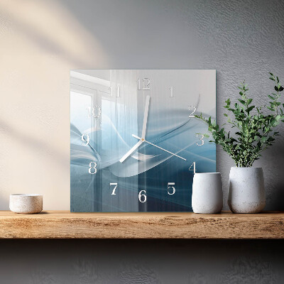 Horloge carrée en verre Abstraction