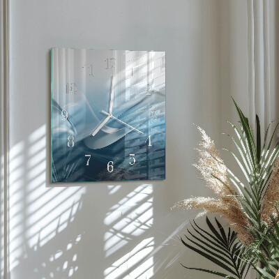 Horloge carrée en verre Abstraction