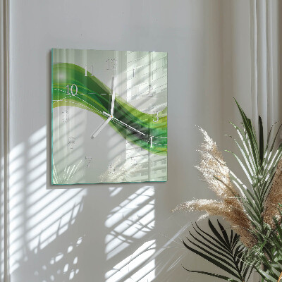 Horloge carrée en verre Abstraction
