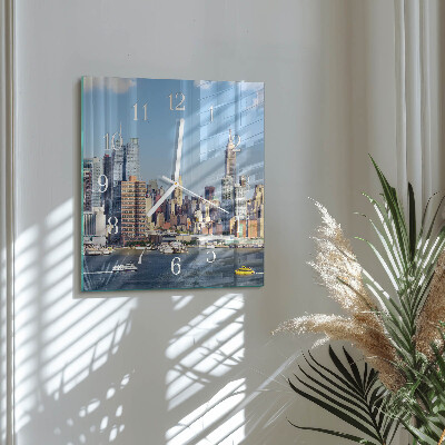 Horloge carrée en verre Horizon