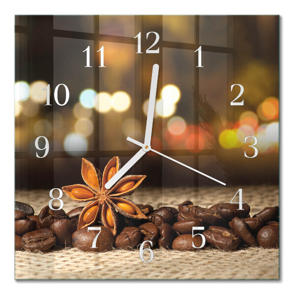 Horloge carrée en verre Anis