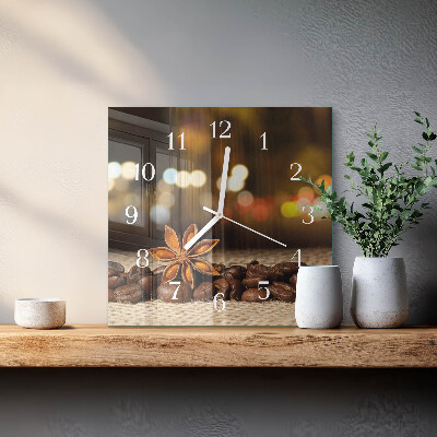 Horloge carrée en verre Anis