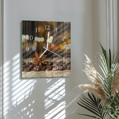 Horloge carrée en verre Anis