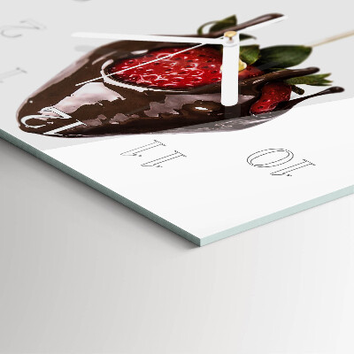 Horloge carrée en verre Chocolat