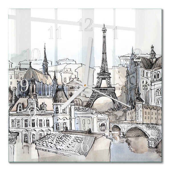 Horloge carrée en verre Monuments