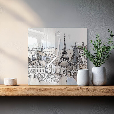 Horloge carrée en verre Monuments
