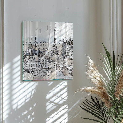 Horloge carrée en verre Monuments