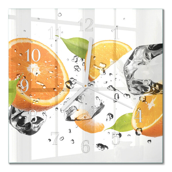Horloge murale carrée Oranges