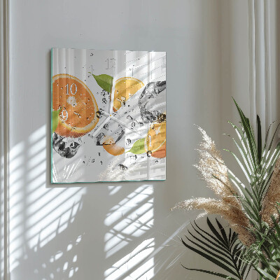 Horloge murale carrée Oranges