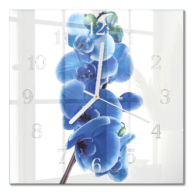 Horloge murale carrée Orchidée