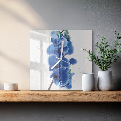 Horloge murale carrée Orchidée